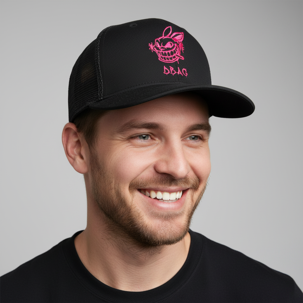 Uflex Trucker Flat Peak Cap Black