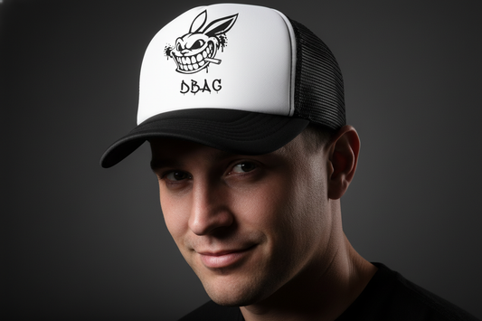 Uflex Trucker Flat Peak Cap Black/White