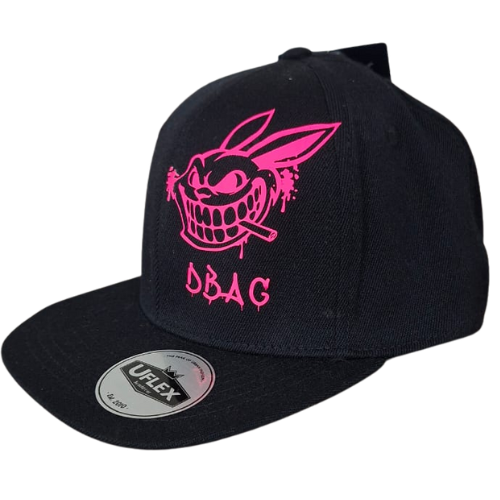 Fitted Uflex Flat Peak Cap Black