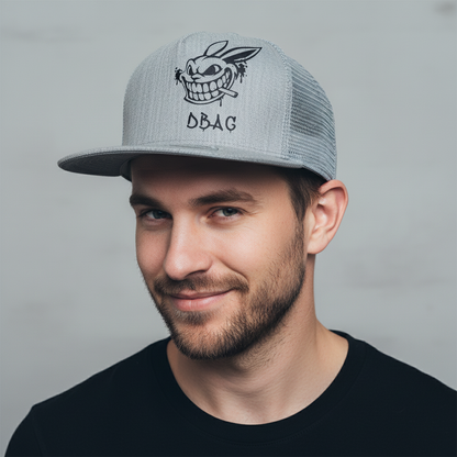 Snapback Uflex Bill Flat Peak Cap Grey Melange