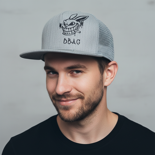 Snapback Uflex Bill Flat Peak Cap Grey Melange