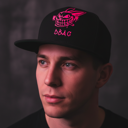 Fitted Uflex Flat Peak Cap Black